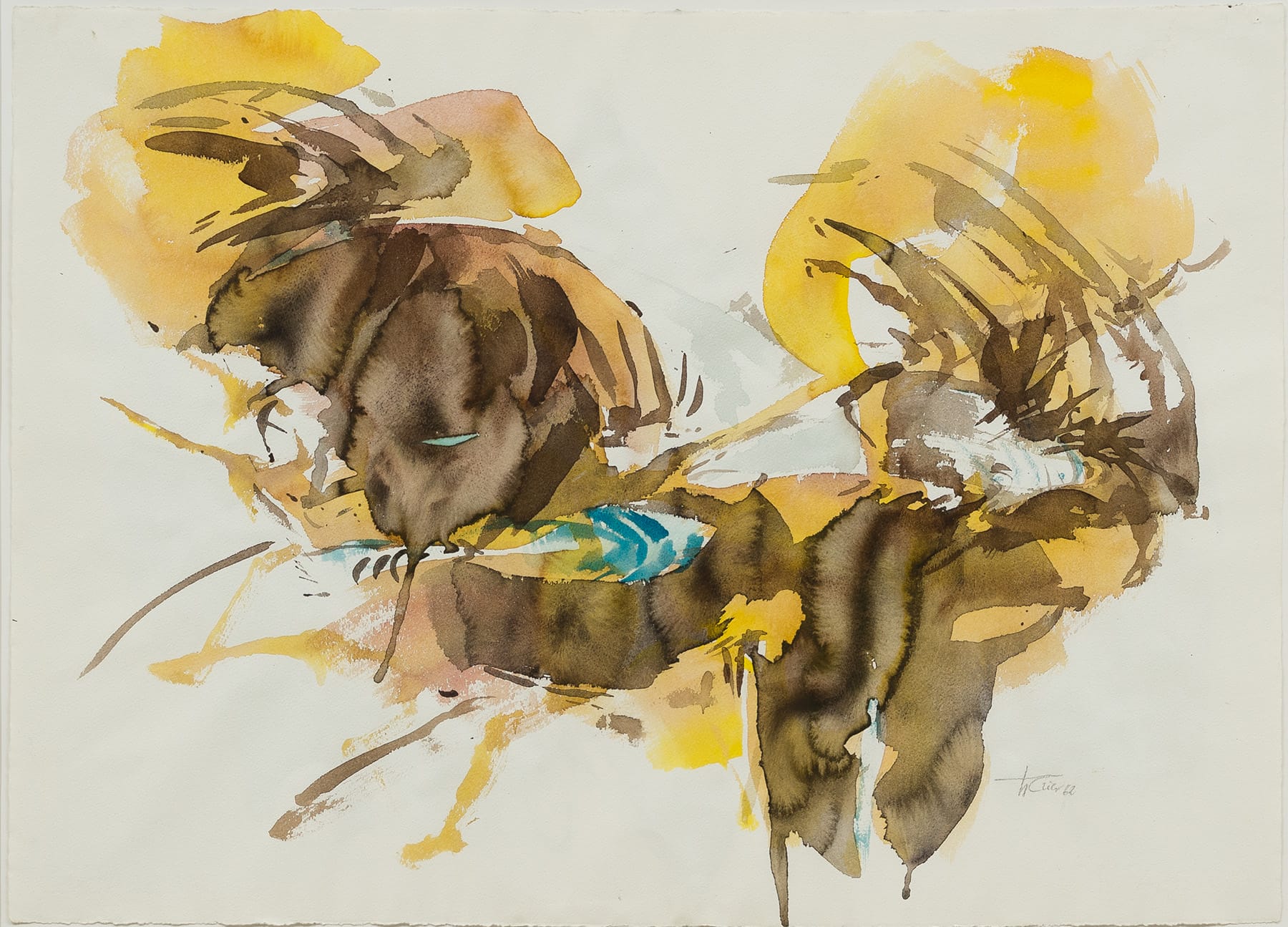 Gemälde von Hann Trier – Ohne Titel, 1962