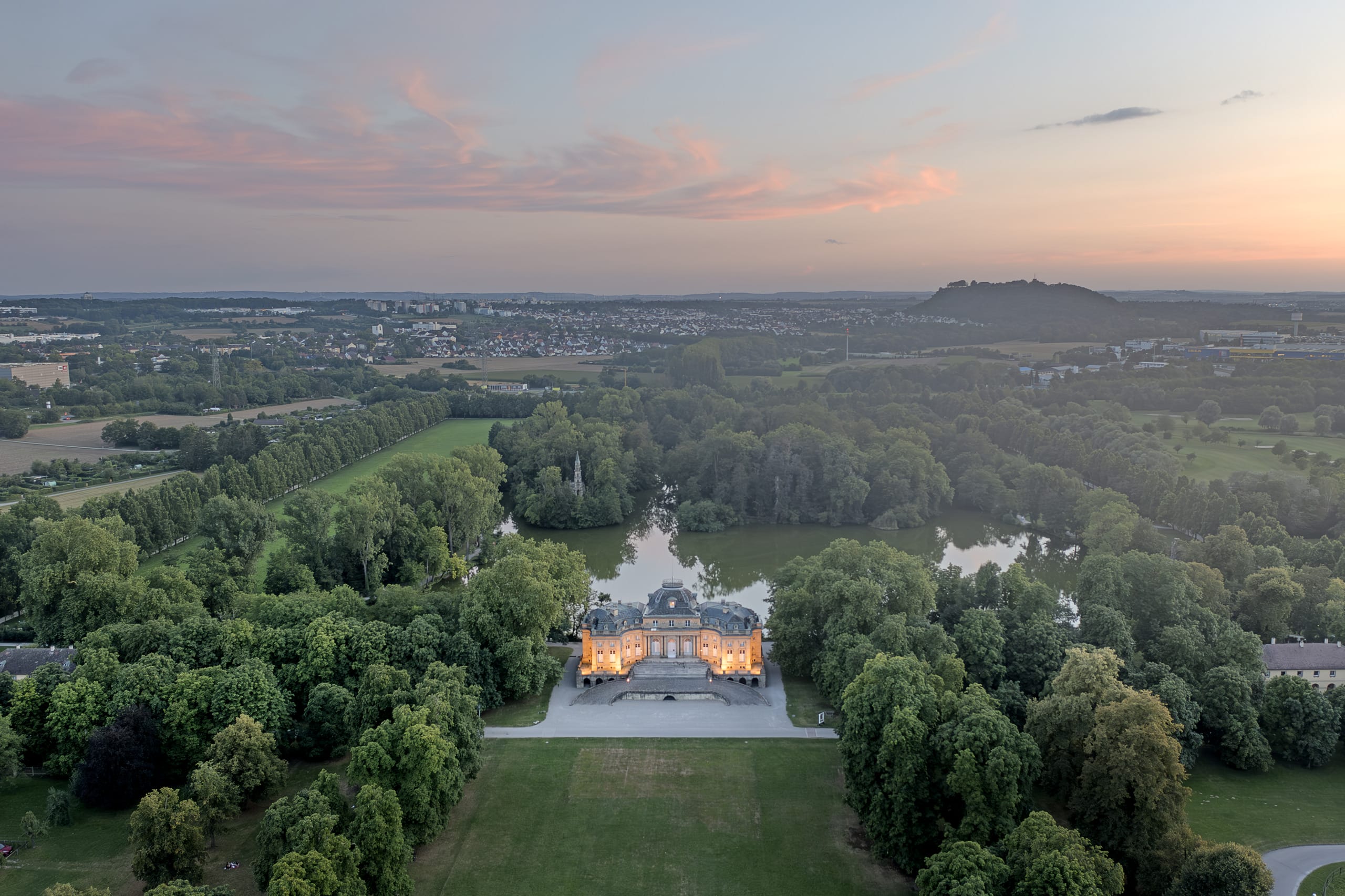 Bildarstellung von Schloss Monrepos bei Abendstimmung © Daniel Stauch